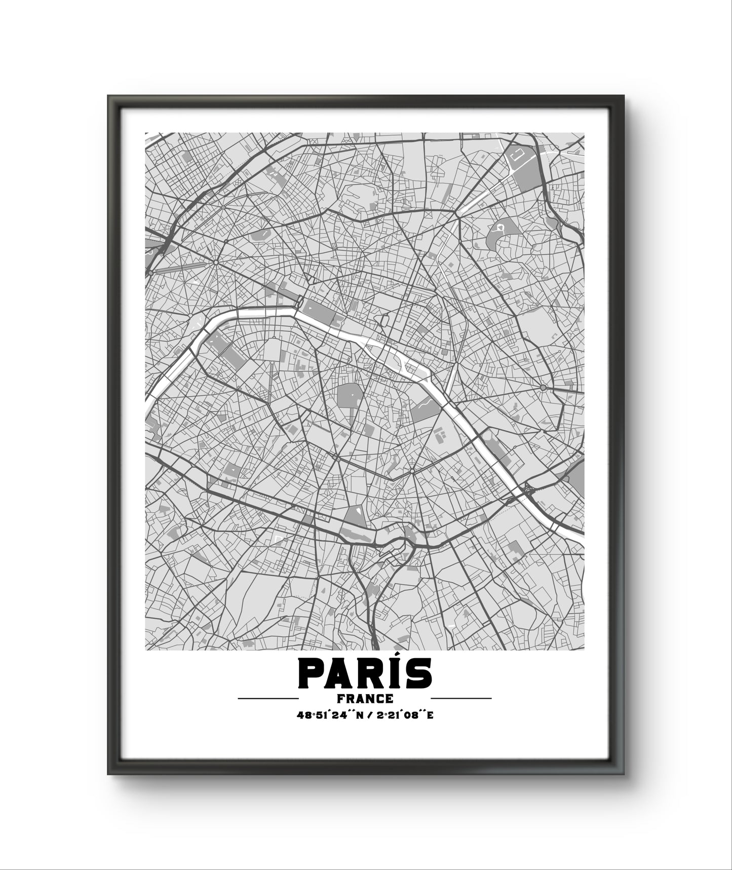 Cuadro mapa de París