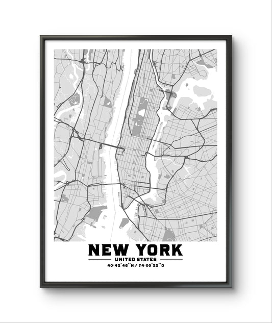 Cuadro del mapa de New York